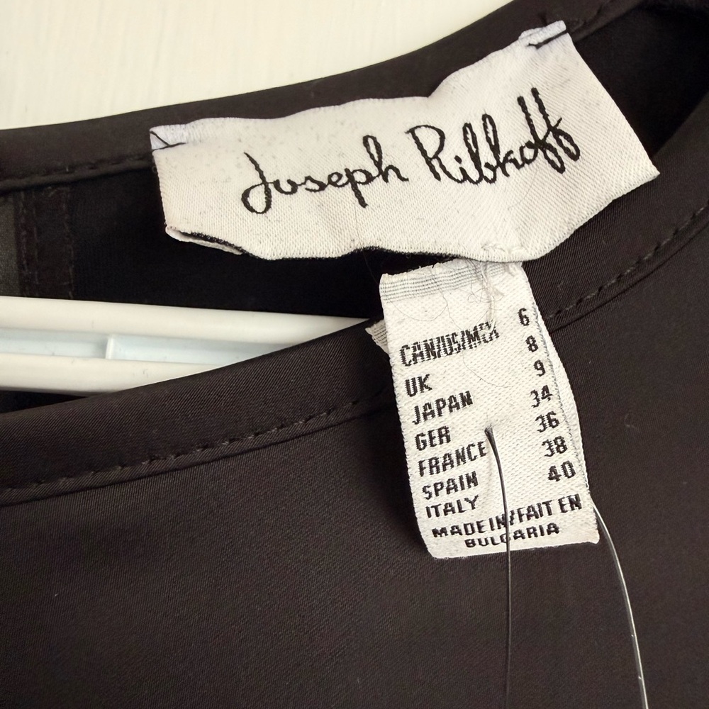 NWT - Joseph Ribkoff - Black Long-Sleeve Crewneck Top - size 6 - Picture 3 of 8